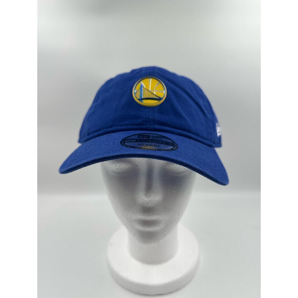Golden State Warriors Hat New Era 29Twenty Fitted On Court Cap XL NBA Blue - Picture 2 of 5